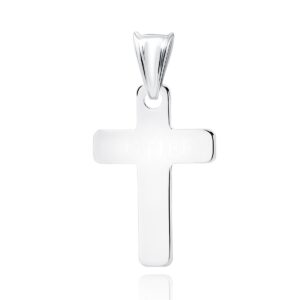 Λεπτός Σταυρός Ασήμι 925 σε Χρυσό 14K ή Ασημί 24 x 12 mm – Με Αλυσίδα 42–45 cm
