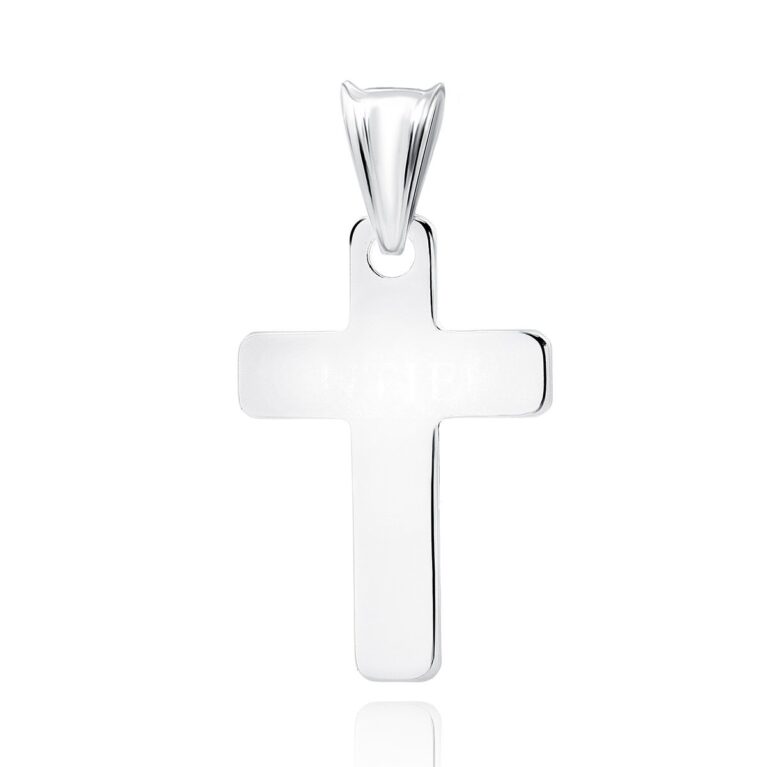 Λεπτός Σταυρός Ασήμι 925 σε Χρυσό 14K ή Ασημί 24 x 12 mm – Με Αλυσίδα 42–45 cm