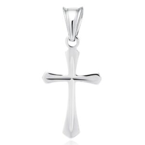 Λεπτός Σταυρός με Διαμαντέ Χάραξη σε Χρυσό 14K ή Ασημί 27 x 13 mm – Με Αλυσίδα 42–45 cm