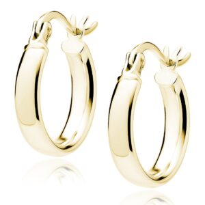 Γυαλιστεροί Επίχρυσοι Κρίκοι 14K 3 mm σε 15 έως 50 mm