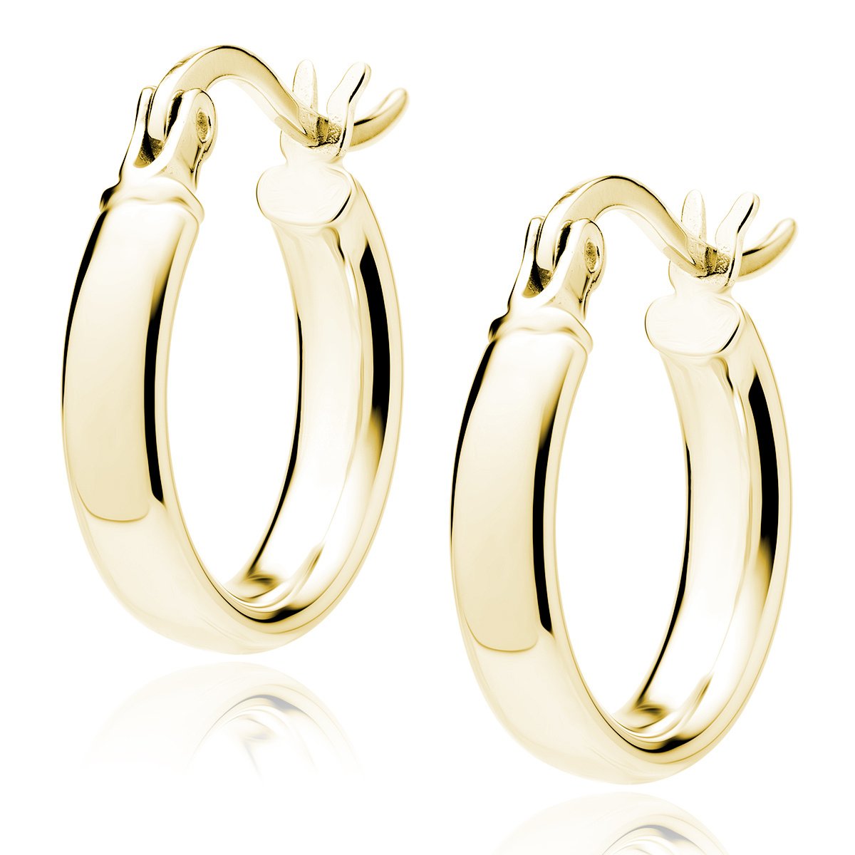 Γυαλιστεροί Επίχρυσοι Κρίκοι 14K 3 mm σε 15 έως 50 mm