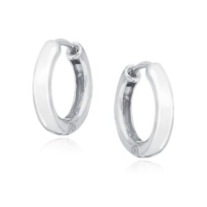 Γυαλιστεροί Κρίκοι 14 mm Πλάτους 2,4 mm σε Χρυσό 24K ή Ασημί
