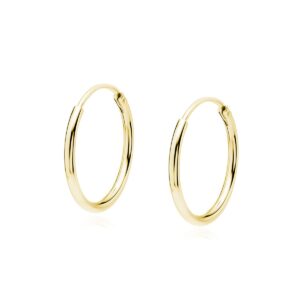 Λεπτοί Επίχρυσοι Κρίκοι 14K Πλάτους 1,2 mm σε 10 έως 16 mm