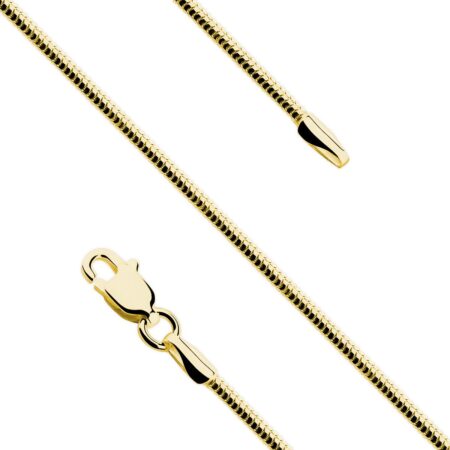 Βραχιόλι Αλυσίδα Φίδι Ασήμι 925 Επίχρυσο 24K 19 cm
