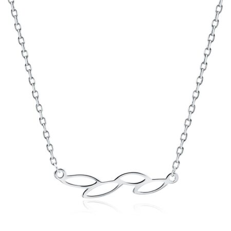 Κολιέ Φύλλο 27 x 5 mm σε Χρυσό 14K ή Ασημί