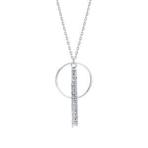Κολιέ Κύκλος 20 mm με Αλυσίδες σε Χρυσό 14K ή Ασημί