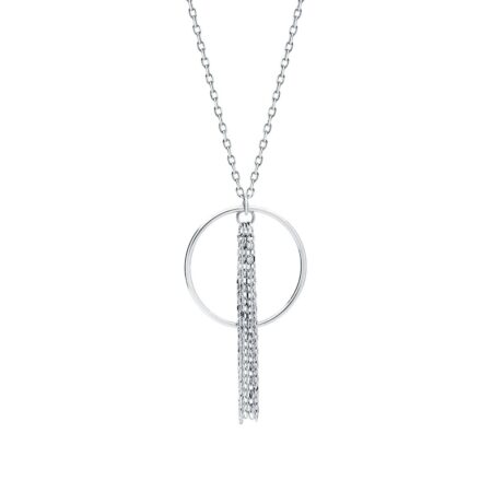 Κολιέ Κύκλος 20 mm με Αλυσίδες σε Χρυσό 14K ή Ασημί