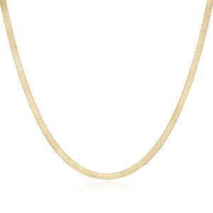 Επίχρυσο Κολιέ Ψαροκόκαλο 24K Ασήμι 925 σε 45 ή 50 cm