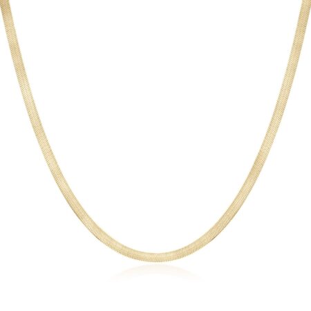 Επίχρυσο Κολιέ Ψαροκόκαλο 24K Ασήμι 925 σε 45 ή 50 cm