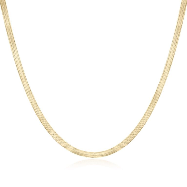 Επίχρυσο Κολιέ Ψαροκόκαλο 24K Ασήμι 925 σε 45 ή 50 cm