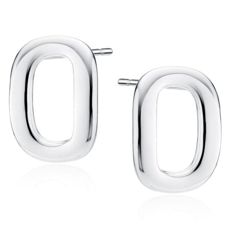Καρφωτοί Οβάλ Κρίκοι 15 x 12 mm σε Χρυσό 14K ή Ασημί