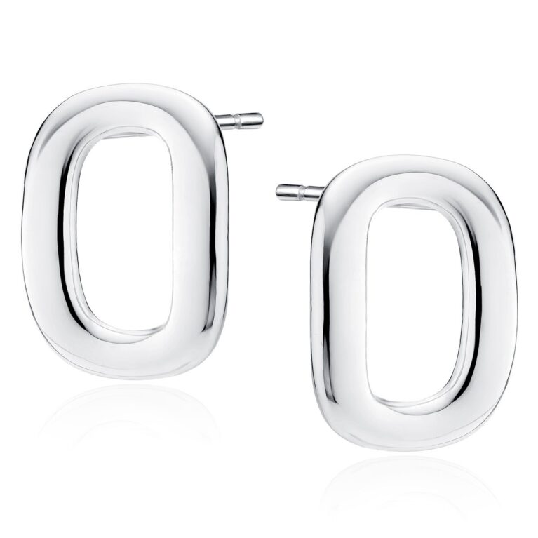 Καρφωτοί Οβάλ Κρίκοι 15 x 12 mm σε Χρυσό 14K ή Ασημί