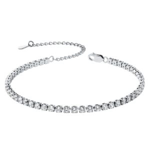 Βραχιόλι Τένις 3 mm με Λευκά Ζιργκόν σε Χρυσό 14K ή Ασημί