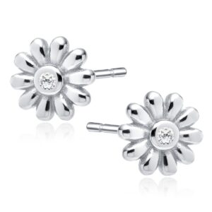 Καρφωτά Σκουλαρίκια Λουλούδι 7 mm 0,9 g σε Χρυσό 14K ή Ασημί