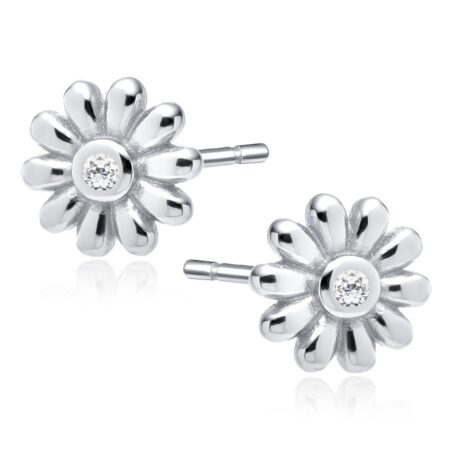 Καρφωτά Σκουλαρίκια Λουλούδι 7 mm 0,9 g σε Χρυσό 14K ή Ασημί