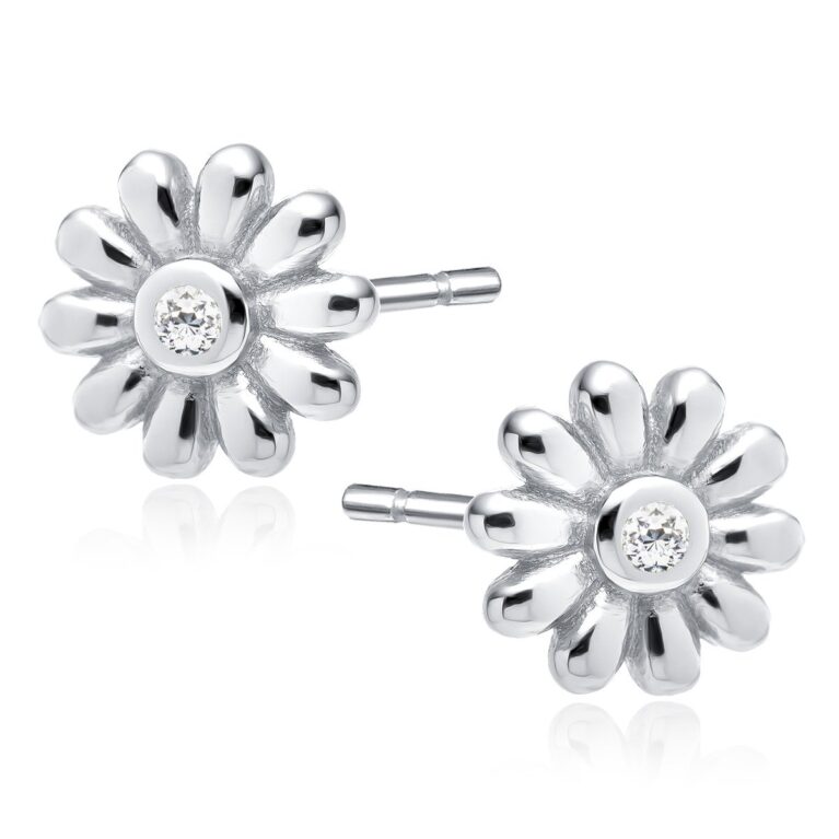 Καρφωτά Σκουλαρίκια Λουλούδι 7 mm 0,9 g σε Χρυσό 14K ή Ασημί