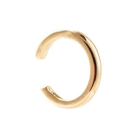 Λεπτό Ear Cuff Κέα από Ατσάλι 316L σε Σχήμα Απλού Λείου Κρίκου που Φοριέται Χωρίς Τρύπα σε Χρυσό ή Ασημί