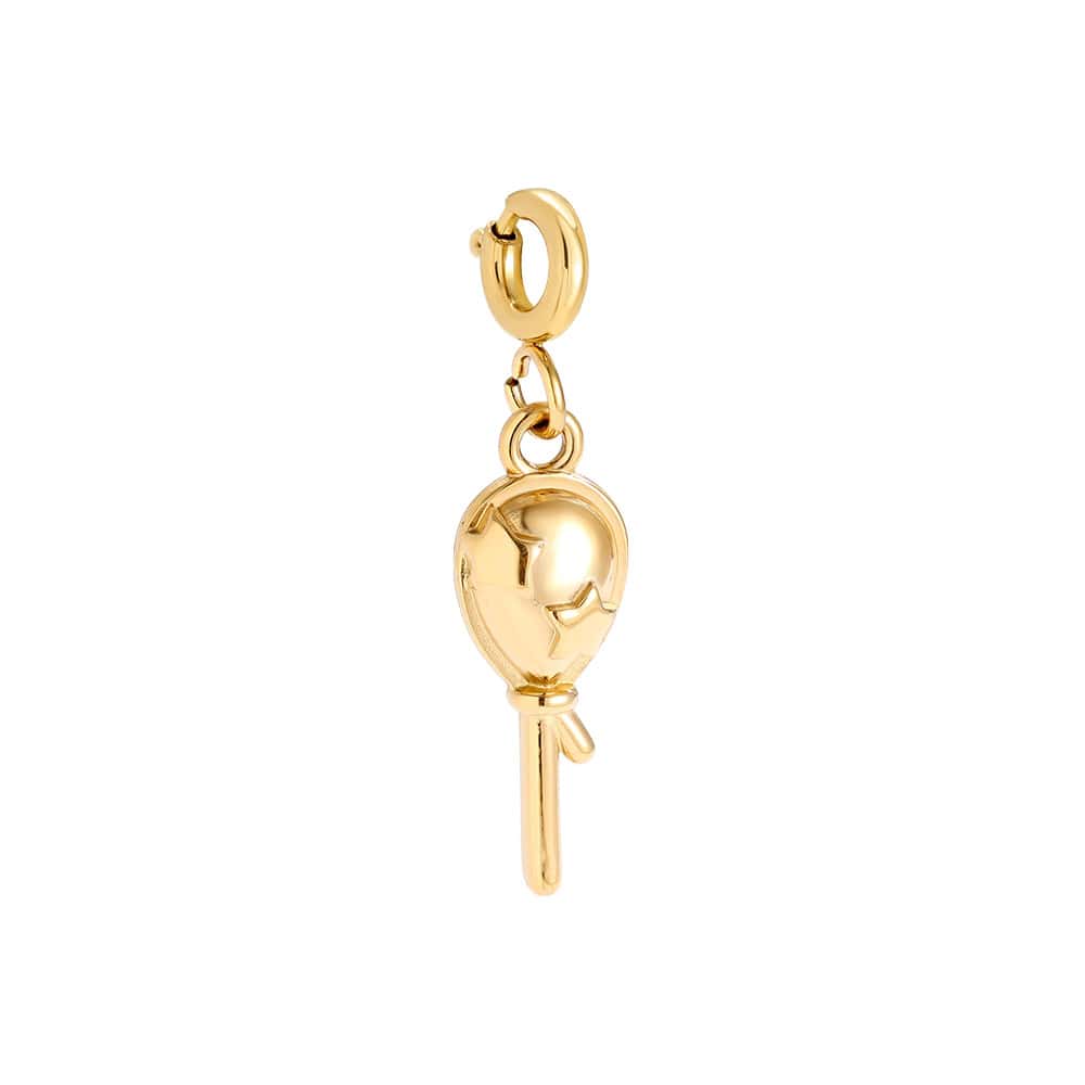 Charm Αλόννησος από Ατσάλι 316L σε Σχήμα Φουσκωτού Μπαλονιού με Κούμπωμα 20,7 mm σε Χρυσό ή Ασημί