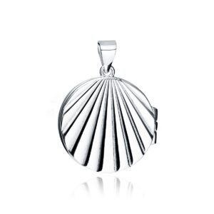Μενταγιόν Κοχύλι που Ανοίγει 25 x 19 mm σε Χρυσό 14K ή Ασημί – Με Αλυσίδα 42–45 cm