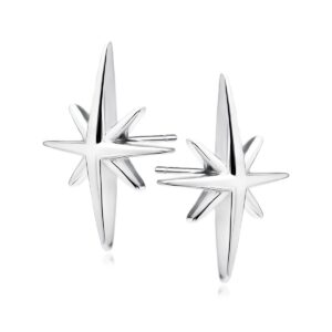 Καρφωτά Σκουλαρίκια Αστέρι 18 x 13 mm σε Χρυσό 14K ή Ασημί