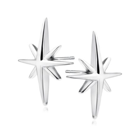 Καρφωτά Σκουλαρίκια Αστέρι 18 x 13 mm σε Χρυσό 14K ή Ασημί